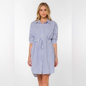 Velvet Heart JENNEVA OIA BLUE STRIPE Shirt Dress